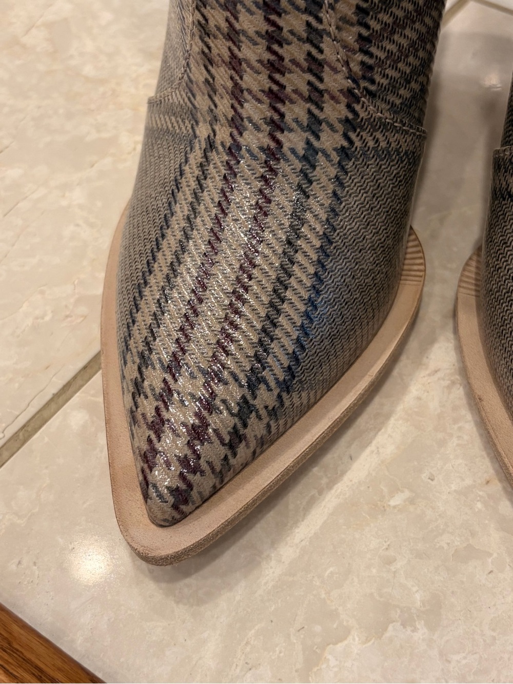Fendi Prince of Wales coated leather western tall boots, 36, like new - Picture 13 of 16
